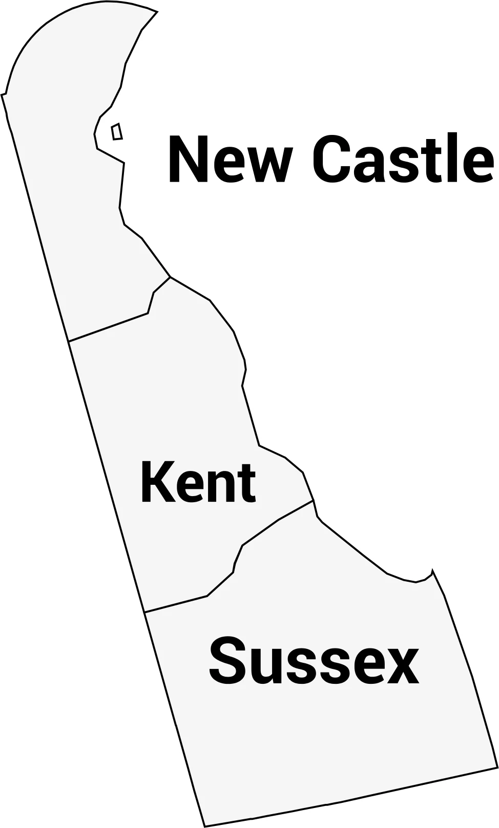 Delaware county map labels