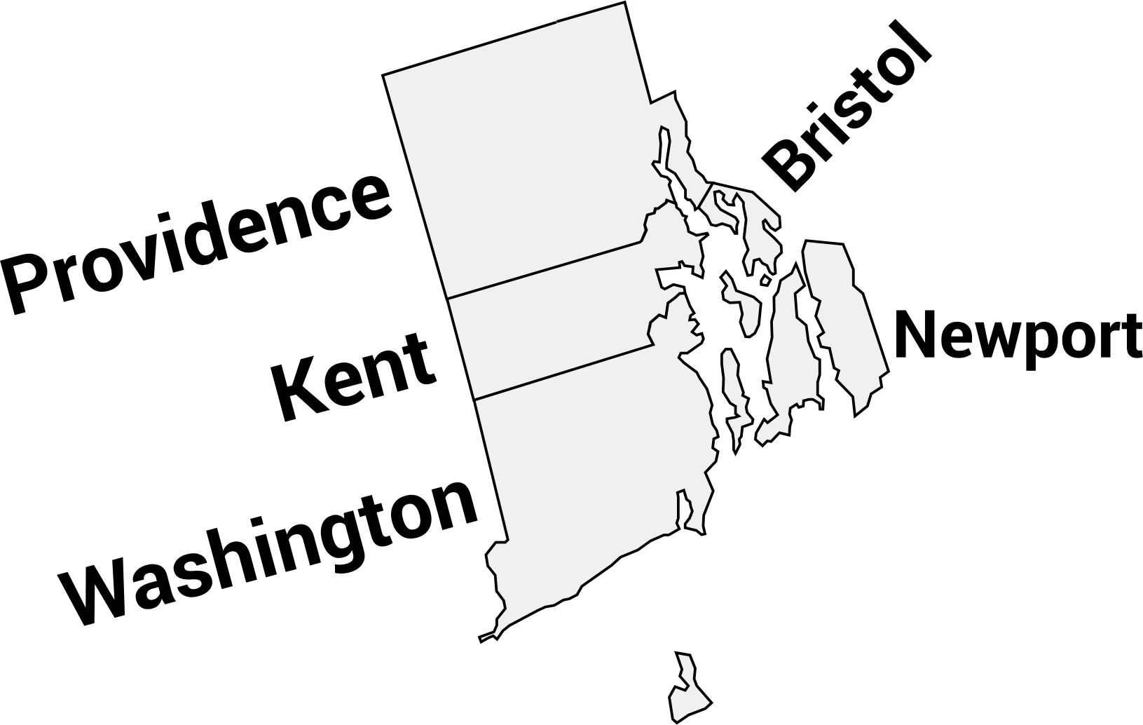 Rhode island county map