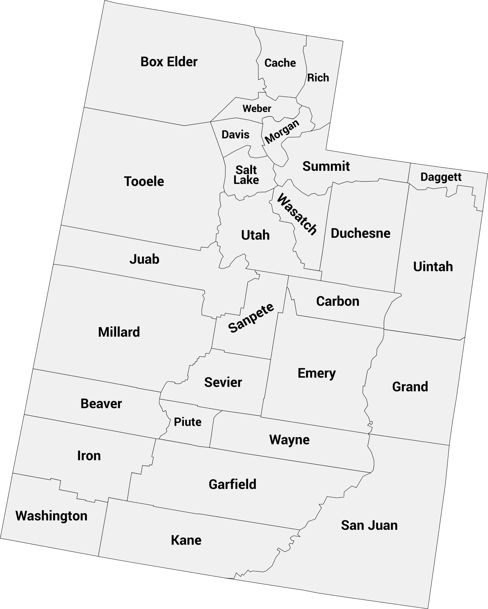 Utah county map