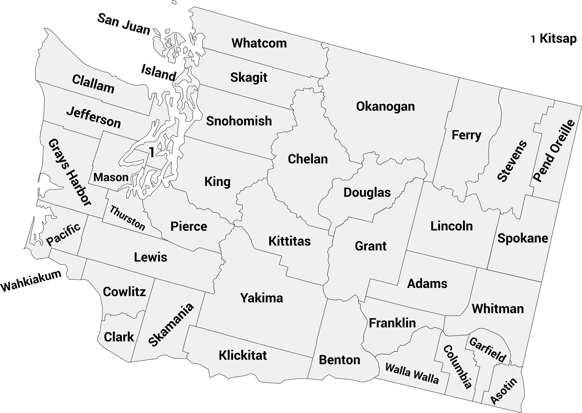 Washington county map