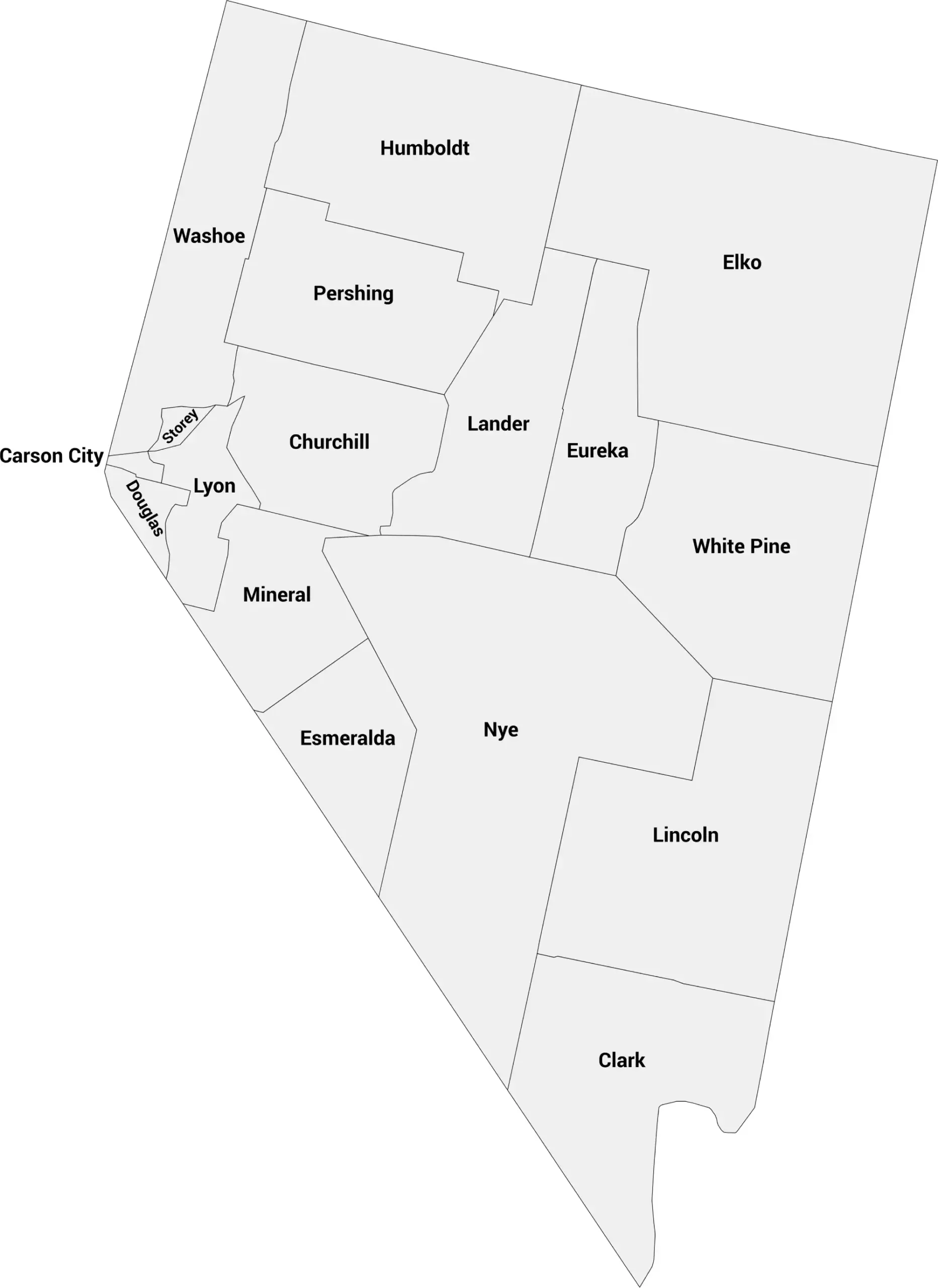 Nevada county map