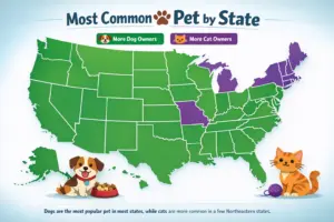 Dogs versus cats by each state
