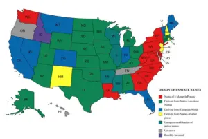 Map of state name origins
